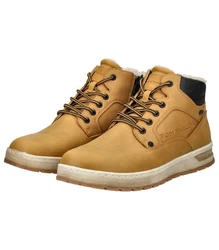 TOM TAILOR Stiefelette Schnürstiefelette Braun/Gelb/Beige/Khaki