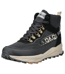 Stiefelette Leder/Textil Schnrstiefelette