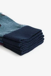 Next Bandeau-Bikini-Top Kurzsocken Gemusterte Socken im 5er-Pack Dunkelblau/Hellblau/Dunkelrot/Bordeaux/Blau