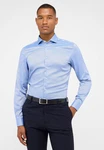 Eterna Langarmhemd SLIM FIT EASY IRON Hellblau/Blau