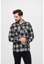 Brandit Outdoorhemd Check Shirt Herren Langarm Schwarz/Hellgrau/Grau/Dunkelgrau