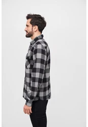 Brandit Outdoorhemd Check Shirt Herren Langarm Schwarz/Hellgrau/Grau/Dunkelgrau