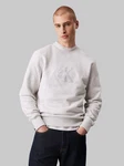 Calvin Klein Jeans Sweatshirt CHENILLE MONOLOGO CREW NECK Grau/Hellgrau/Silber