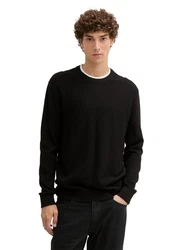 TOM TAILOR Denim Pullover Schwarz/Khaki/Beige