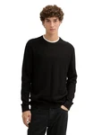 TOM TAILOR Denim Pullover Schwarz/Khaki/Beige