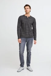 Blend Longsleeve BHTee Dunkelgrau/Hellgrau/Grau