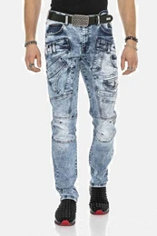 Regular-fit-Jeans DENIM bequeme Jeans mit coolen Ziernahtelementen, CD598
