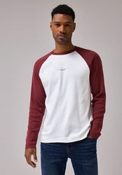 STREET ONE MEN Langarmhemd Dunkelrot/Bordeaux/Rosa/Rot