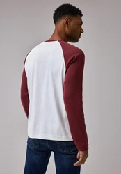 STREET ONE MEN Langarmhemd Dunkelrot/Bordeaux/Rosa/Rot