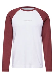 STREET ONE MEN Langarmhemd Dunkelrot/Bordeaux/Rosa/Rot
