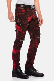 Straight-Jeans Jeans mit Biker- und Punk-Elementen, CD558