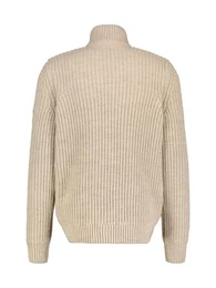 Strickjacke Kabel-Strickjacke mit Schurwollanteil