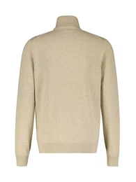 Strickpullover Flachstrick-Troyer mit Reiverschlusskragen