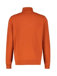 LERROS Strickpullover Flachstrick-Troyer mit Reißverschlusskragen Orange