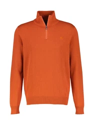 LERROS Strickpullover Flachstrick-Troyer mit Reißverschlusskragen Orange