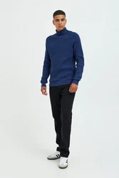 Blend Strickpullover BHPullover Blau/Dunkelblau