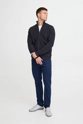 BLEND Strickjacke Dunkelblau/Schwarz