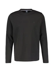 LERROS Sweatshirt Basic-Longsleeve T-SHIRT/SERAFINO  Dunkelgrau/Schwarz/Grau