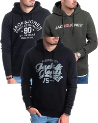 Jack & Jones Kapuzensweatshirt Logoprint Dunkelblau/Grau/Schwarz/Hellblau