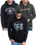 Jack & Jones Kapuzensweatshirt Logoprint Dunkelblau/Grau/Schwarz/Hellblau Jack & Jones Kapuzensweatshirt Logoprint Dunkelblau/Grau/Schwarz/Hellblau