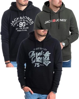 Jack & Jones Kapuzensweatshirt Logoprint Dunkelblau/Grau/Schwarz/Hellblau