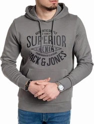 Jack & Jones Kapuzensweatshirt mit Kängurutasche Dunkelgrau/Silber/Grau/Braun