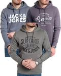 Jack & Jones Kapuzensweatshirt Logoprint Dunkelgrau/Grau/Dunkelgrün/Dunkelblau/Lila Jack & Jones Kapuzensweatshirt Logoprint Dunkelgrau/Grau/Dunkelgrün/Dunkelblau/Lila