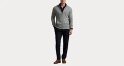 Polo Ralph Lauren Strickjacke mit Zip Grau/Dunkelgrau/Hellgrau