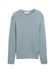 TOM TAILOR Denim Strickpullover Hellblau/Blau/Grau