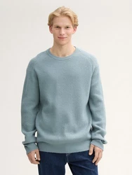TOM TAILOR Denim Strickpullover Hellblau/Blau/Grau