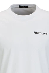 Replay T-Shirt Piece Dyed Heavy Cotton Jersey Türkis/Hellblau
