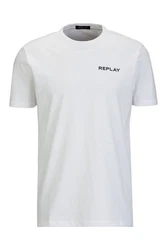 Replay T-Shirt Piece Dyed Heavy Cotton Jersey Türkis/Hellblau