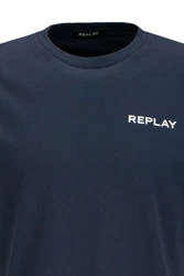 Replay T-Shirt Piece Dyed Heavy Cotton Jersey Dunkelblau/Blau/Türkis/Hellblau