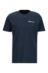 Replay T-Shirt Piece Dyed Heavy Cotton Jersey Dunkelblau/Blau/Türkis/Hellblau