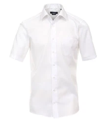 CASAMODA Kurzarmhemd Kent Comfort Fit NOS Weiß/Creme