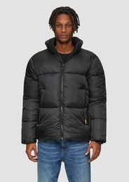 Allwetterjacke Wattierte Steppjacke mit verstellbarem Saum Label-Patch