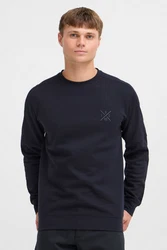 Indicode Rundhalspullover IDAlbix Sweatshirt Dunkelblau/Blau