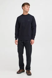 Indicode Rundhalspullover IDAlbix Sweatshirt Dunkelblau/Blau