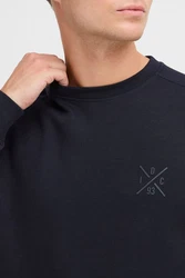 Indicode Rundhalspullover IDAlbix Sweatshirt Dunkelblau/Blau