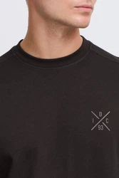 Indicode Rundhalspullover IDAlbix Sweatshirt Schwarz/Dunkelgrau/Beige