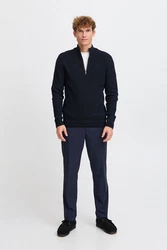 Casual Friday Troyer Pullover Karl Dunkelblau/Schwarz/Blau