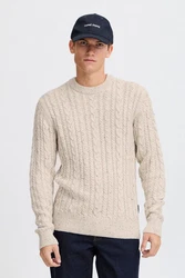Casual Friday Strickpullover CFKARL Cable Crew Neck Knit Beige/Weiß/Khaki/Grau/Braun