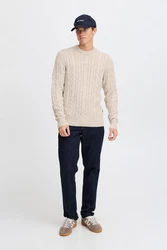 Casual Friday Strickpullover CFKARL Cable Crew Neck Knit Beige/Weiß/Khaki/Grau/Braun