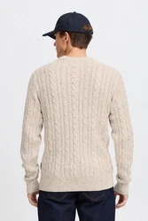 Casual Friday Strickpullover CFKARL Cable Crew Neck Knit Beige/Weiß/Khaki/Grau/Braun