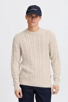 Casual Friday Strickpullover CFKARL Cable Crew Neck Knit