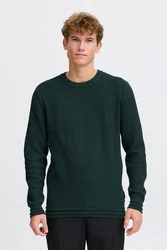 Casual Friday Strickpullover CFKARL Crew Neck Knit Dunkelgrün/Grün