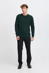 Casual Friday Strickpullover CFKARL Crew Neck Knit Dunkelgrün/Grün