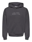 ONLY & SONS Hoodie Kapuzenpullover loose fit Kängurutasche Kapuze langarm (8157) Dunkelgrau (8157)