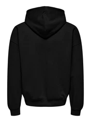 ONLY & SONS Hoodie Kapuzenpullover loose fit Kängurutasche Kapuze langarm (8157) Schwarz (8157)