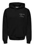 ONLY & SONS Hoodie Kapuzenpullover loose fit Kängurutasche Kapuze langarm (8157) Schwarz (8157)